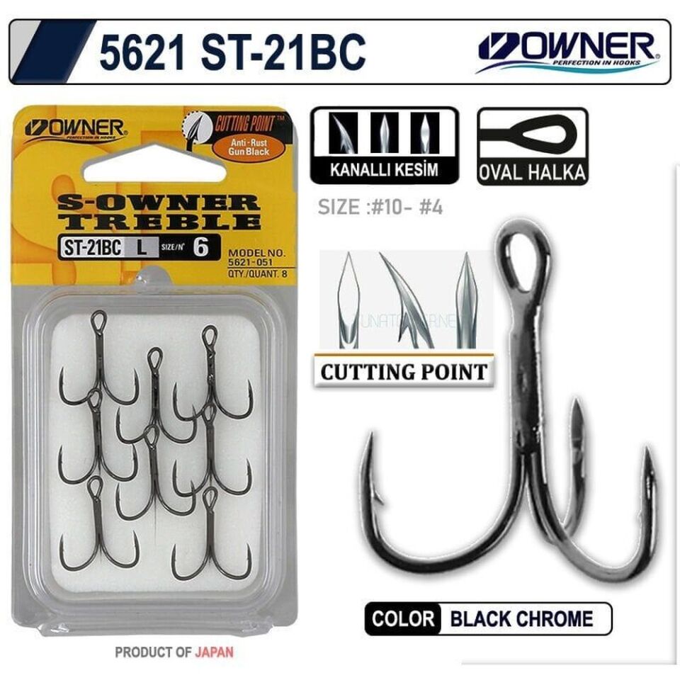 Owner 5621 St-21 Black Chrome Çarpma İğne