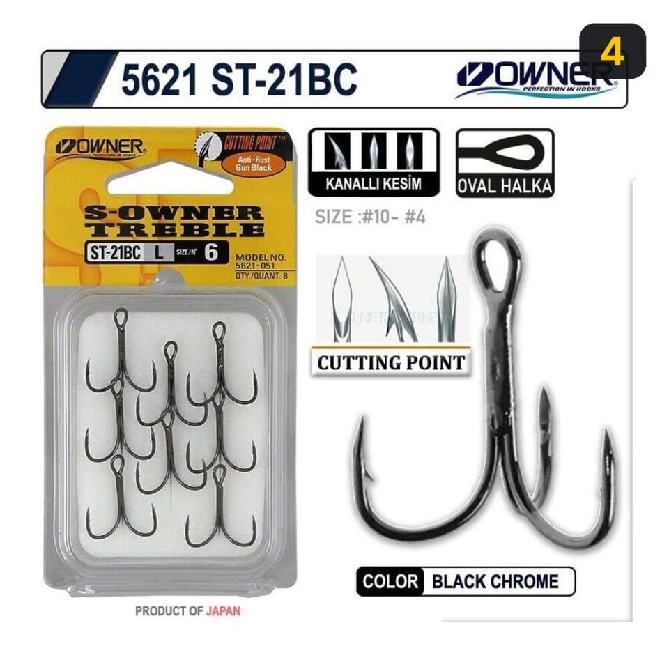 Owner 5621 St-21 Black Chrome Çarpma İğne 4