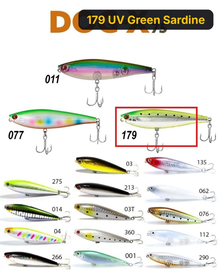 Fujin Dog-x 7.5cm 8.5gr Maket Balık 179 UV Green Sardine