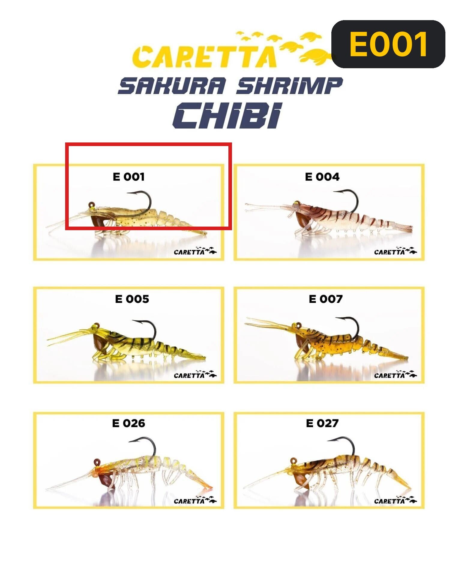 Caretta Sakura Shrimp Chibi 3.7g 50mm Silikon Yem E001
