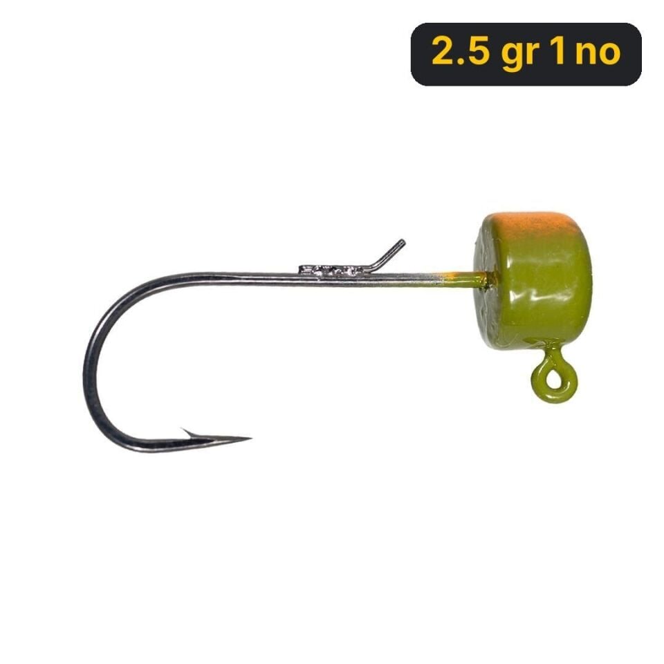 Ryuji Drop Jig Head Green ( 3 Adet) 2.5 gr 1 no