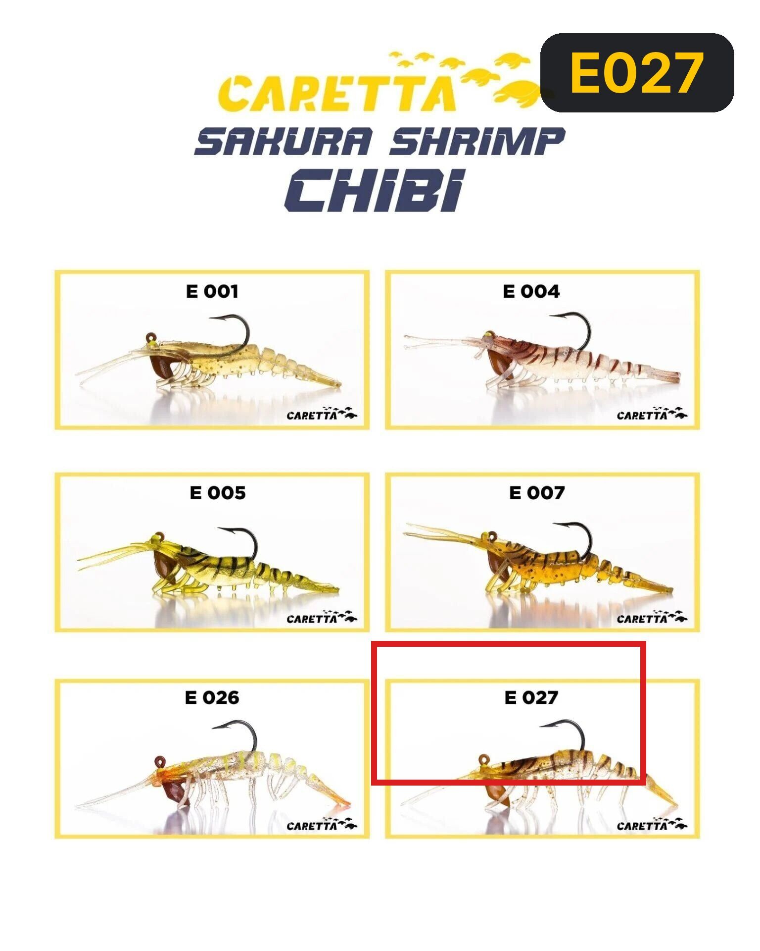 Caretta Sakura Shrimp Chibi 3.7g 50mm Silikon Yem E027