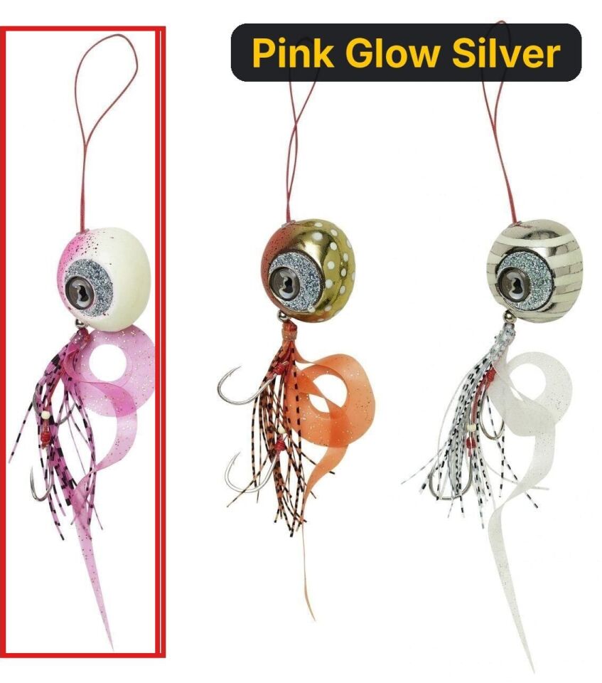 Savage gear Cuttle Eye 75 Gr Tai Rubber Sahte Yem Pink Glow Silver