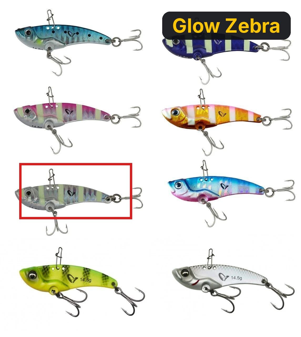 Savage gear 3D VIB Blade 4,5 cm 8,5gr Suni Yem Glow Zebra