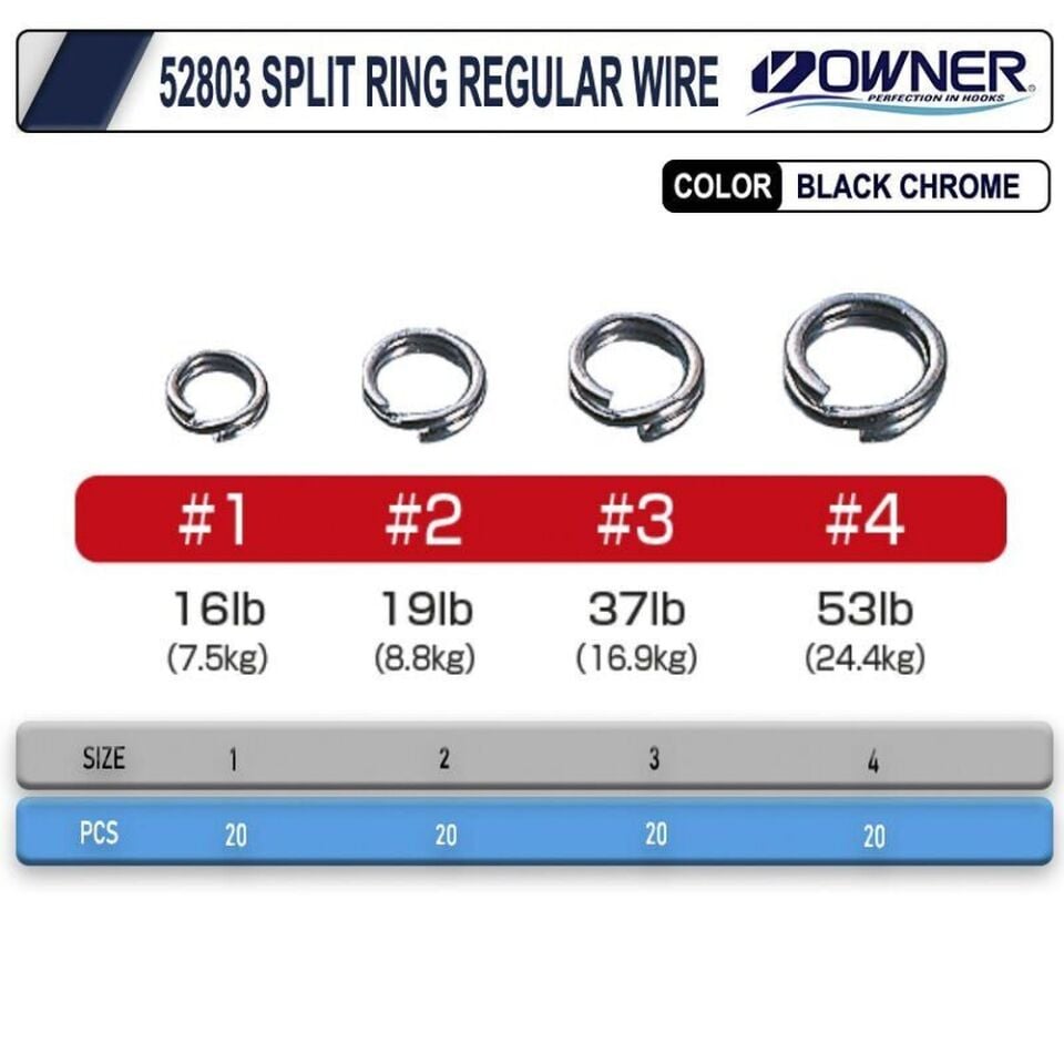 Owner 52803 Split Ring Fine Wire Halka