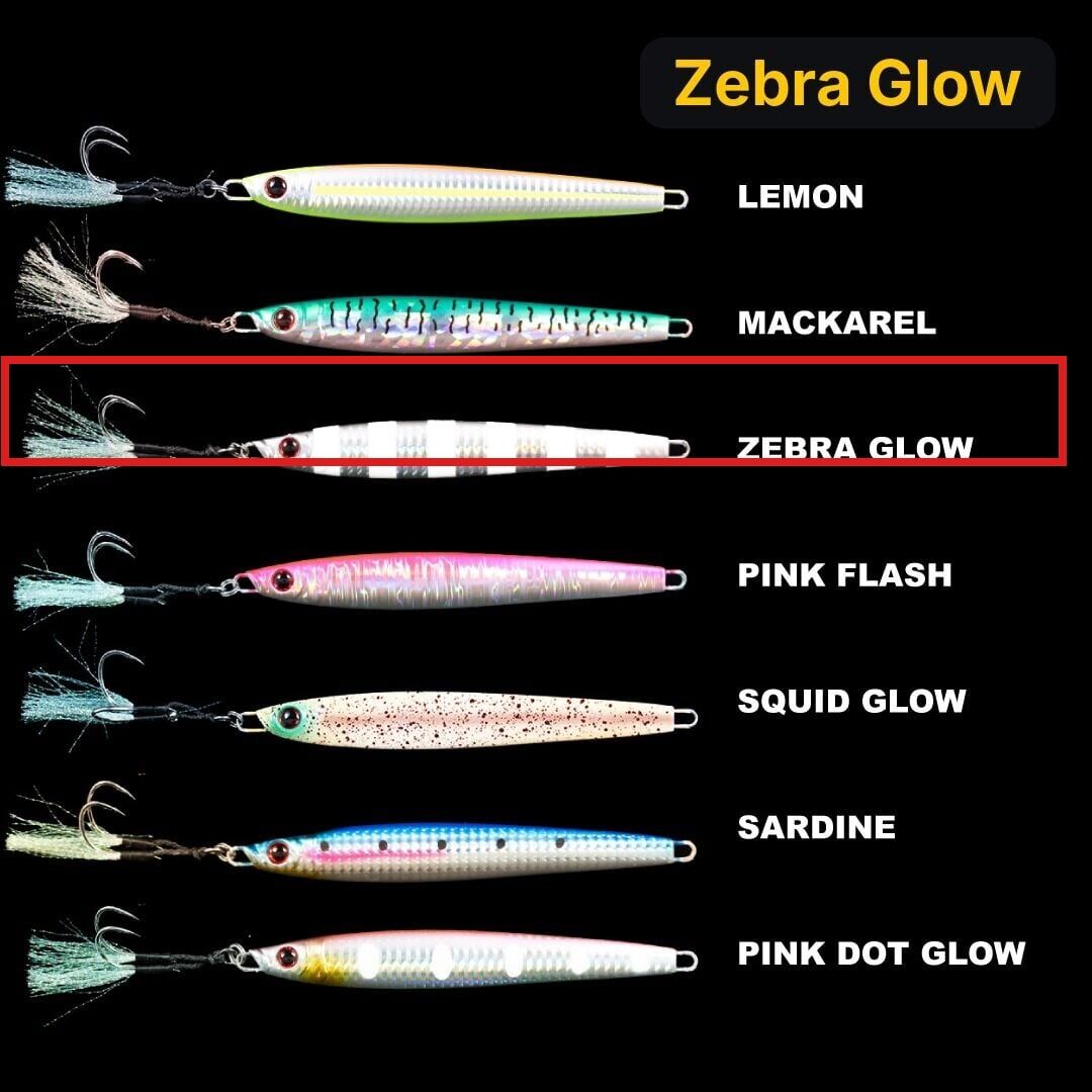 Ryuji Salty Jig 160gr Metal Yem Zebra Glow