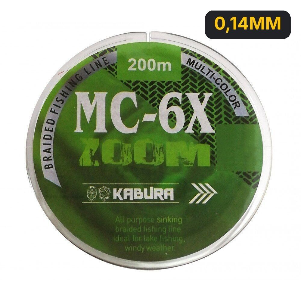Kabura MC-6X 200 MT Multicolor İp Misina 0,14MM