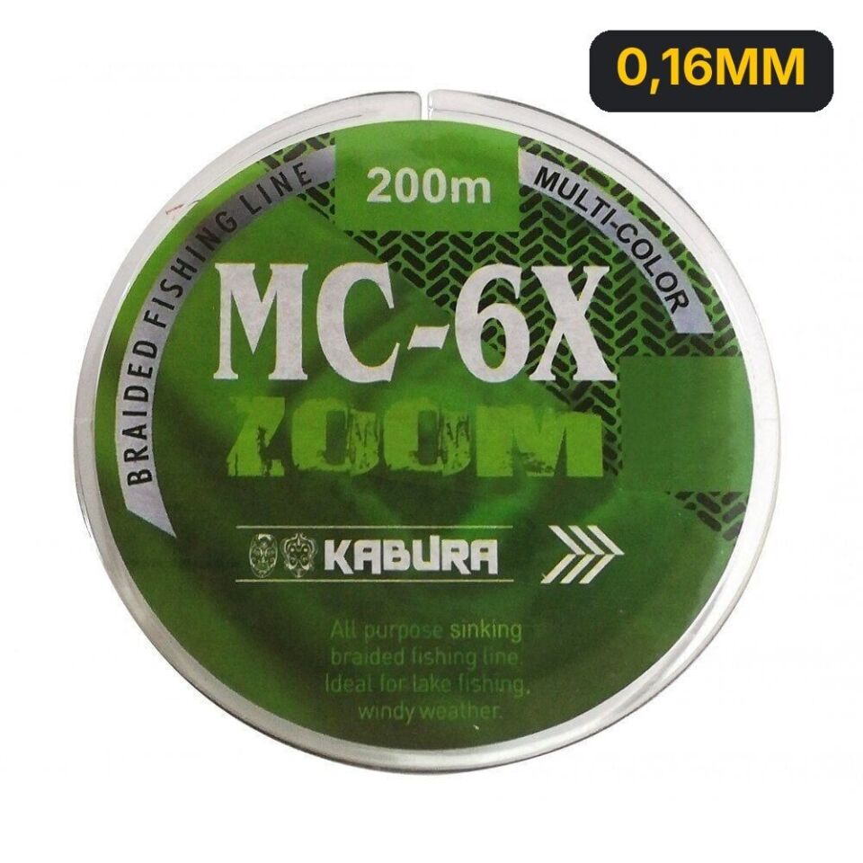 Kabura MC-6X 200 MT Multicolor İp Misina 0,16MM