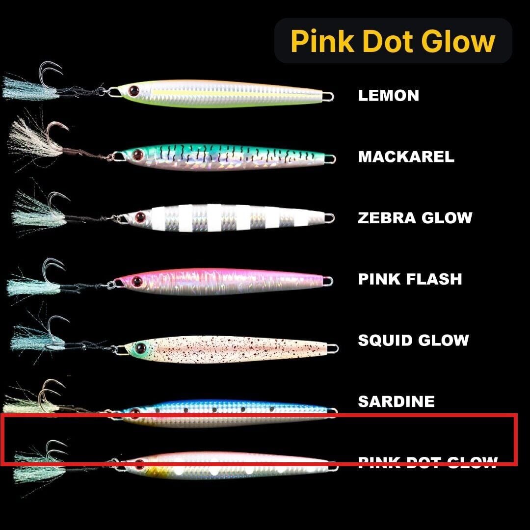 Ryuji Salty Jig 160gr Metal Yem Pink Dot Glow