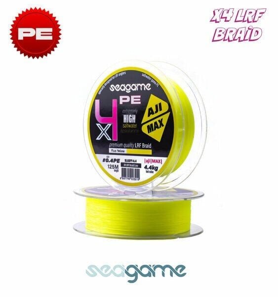 Seagame Aji Max X4 PE 125M Fluo Yellow İp Misina