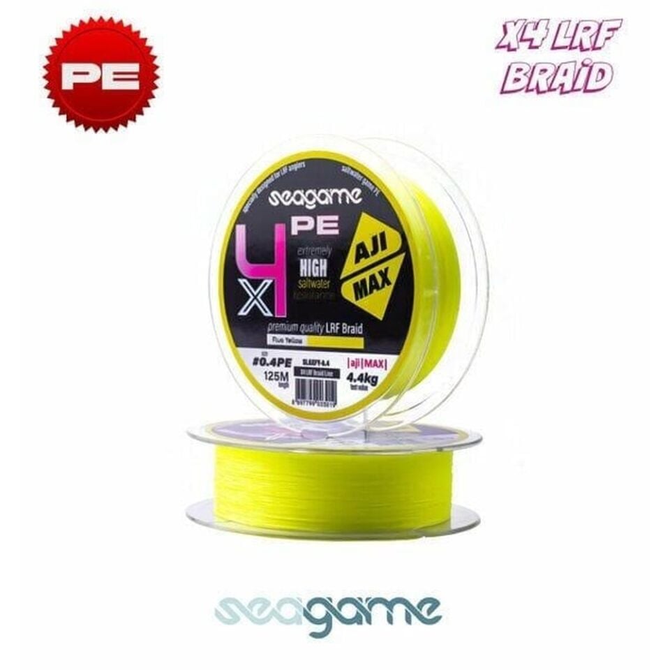 Seagame Aji Max X4 PE 125M Fluo Yellow İp Misina