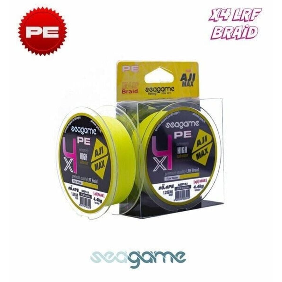Seagame Aji Max X4 PE 125M Fluo Yellow İp Misina