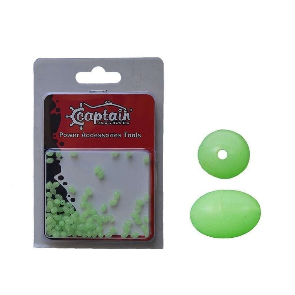 Captain Glow Boncuk Oval Çapari ve Takım Boncuğu 5mm 100lü Paket