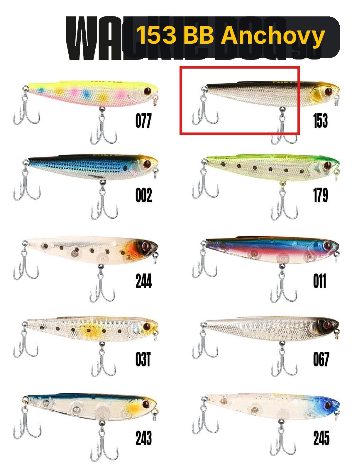 Fujin Walkie Dog 90mm 11gr Su Üstü Maket Balık 153 BB Anchovy
