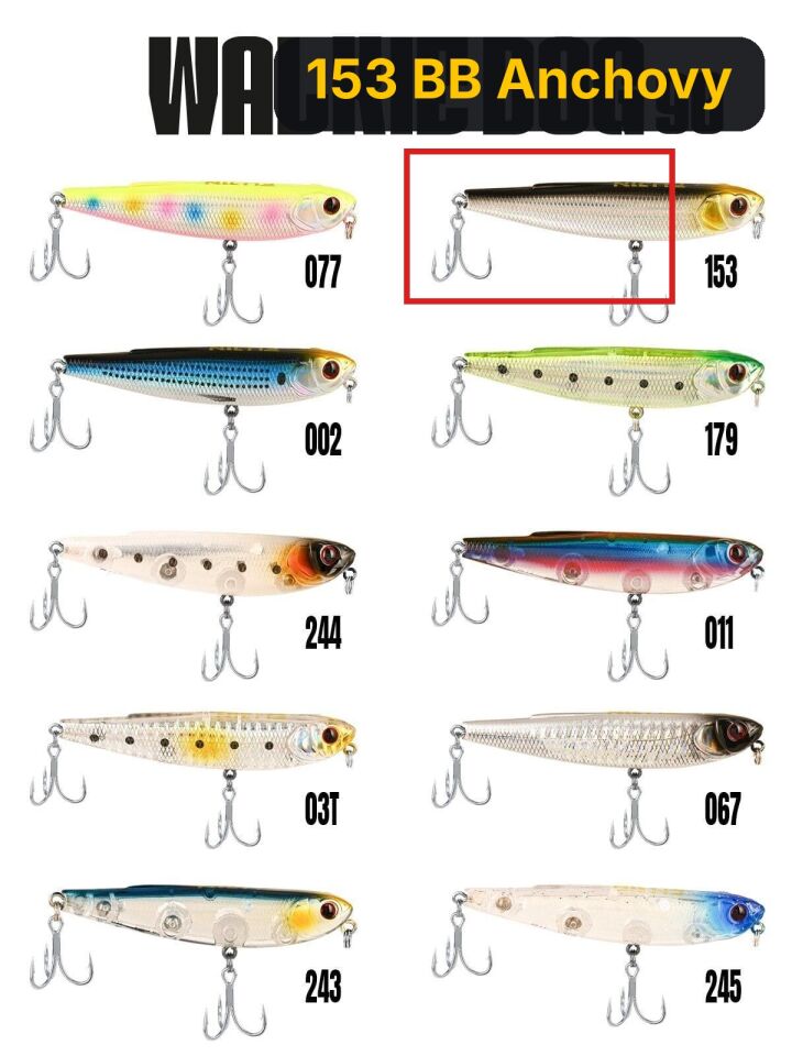 Fujin Walkie Dog 90mm 11gr Su Üstü Maket Balık 153 BB Anchovy