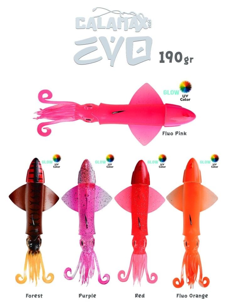 Fujin Calamax EVO 190gr Combo Squid Silikon Yem Red