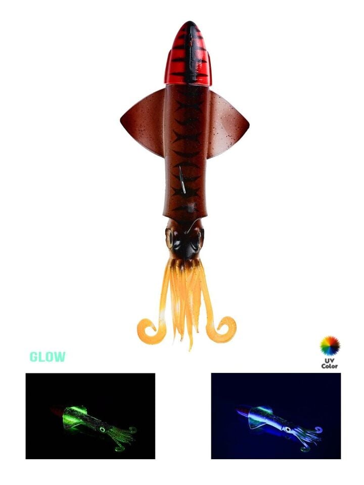 Fujin Calamax EVO 190gr Combo Squid Silikon Yem Red