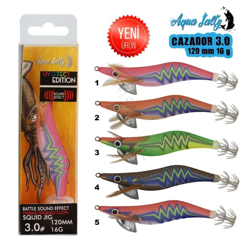 Aqua Salty Cazador Squid Jig Kalamar Zokası 120Mm 16G 3.0