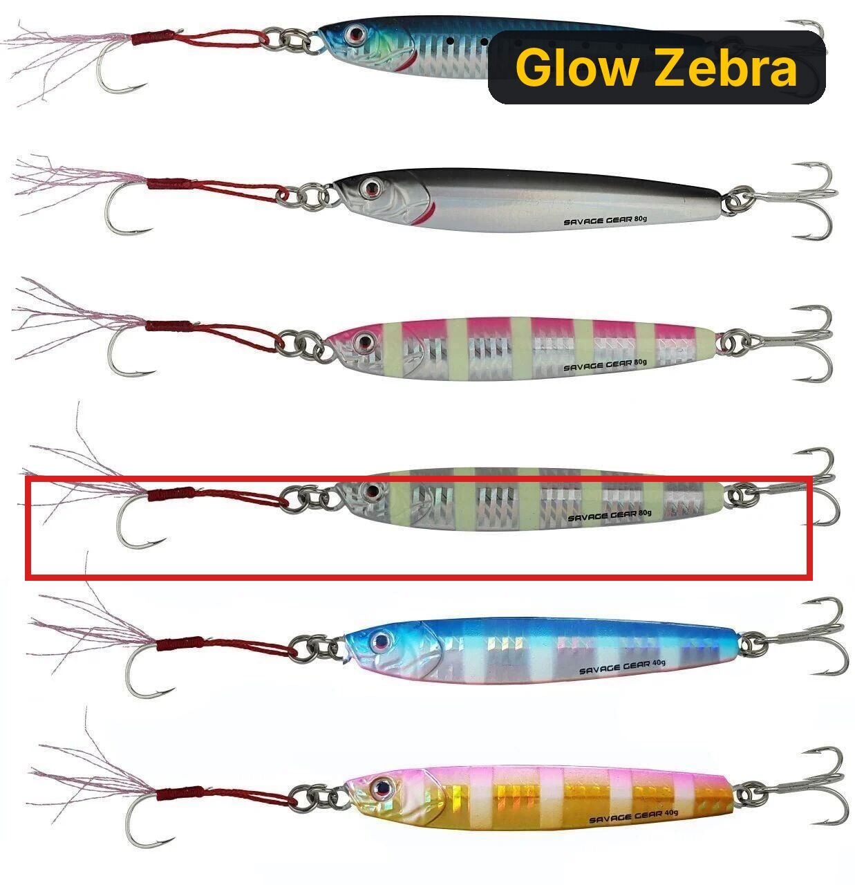 Savage gear 3D Slim Minnow 10 gr Jig Suni Yem Glow Zebra