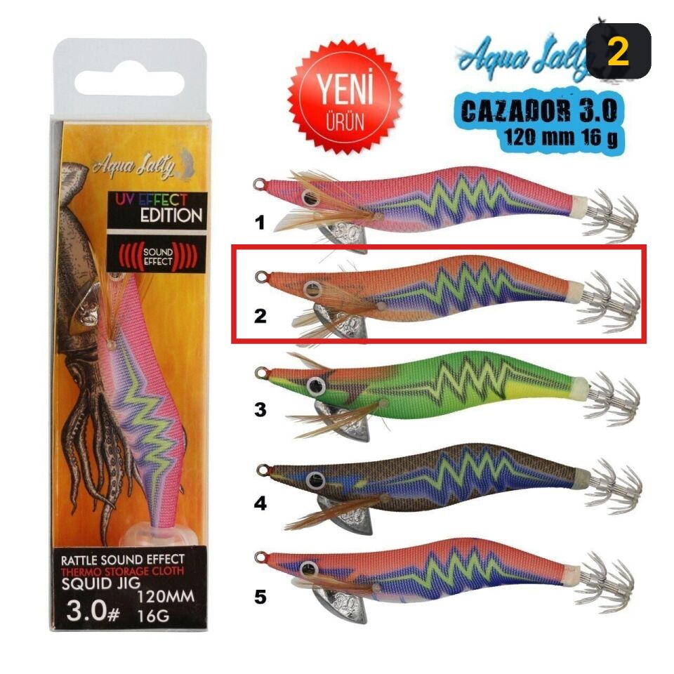 Aqua Salty Cazador Squid Jig Kalamar Zokası 120Mm 16G 3.0 2