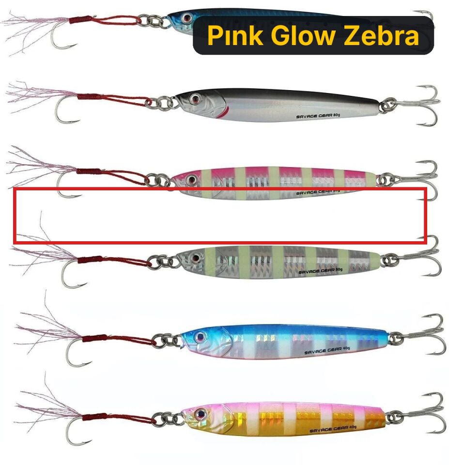 Savage gear 3D Slim Minnow 10 gr Jig Suni Yem Pınk Glow Zebra