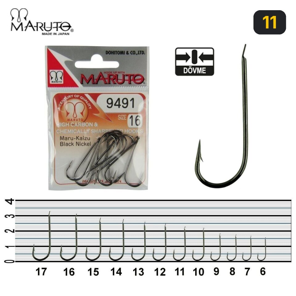 Maruto 9491 BN Düz Olta İğnesi 11