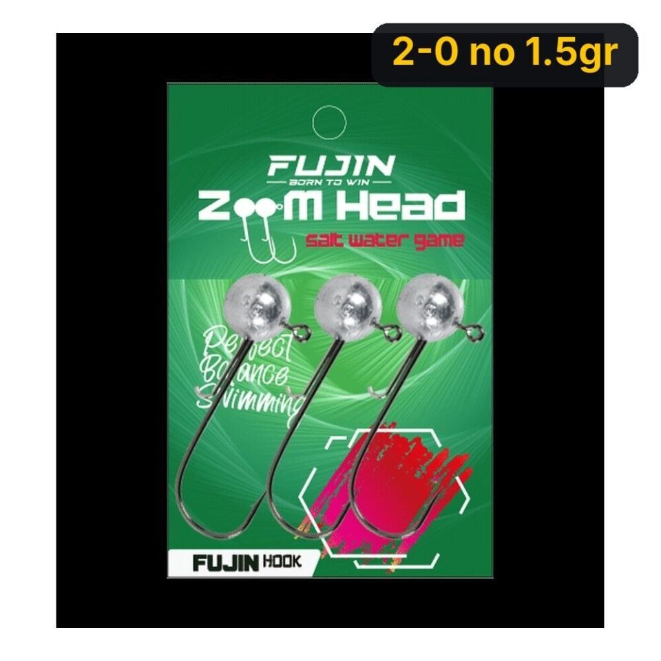 Fujin Zoom Head 2/0 Jighead 2-0 no 1.5gr