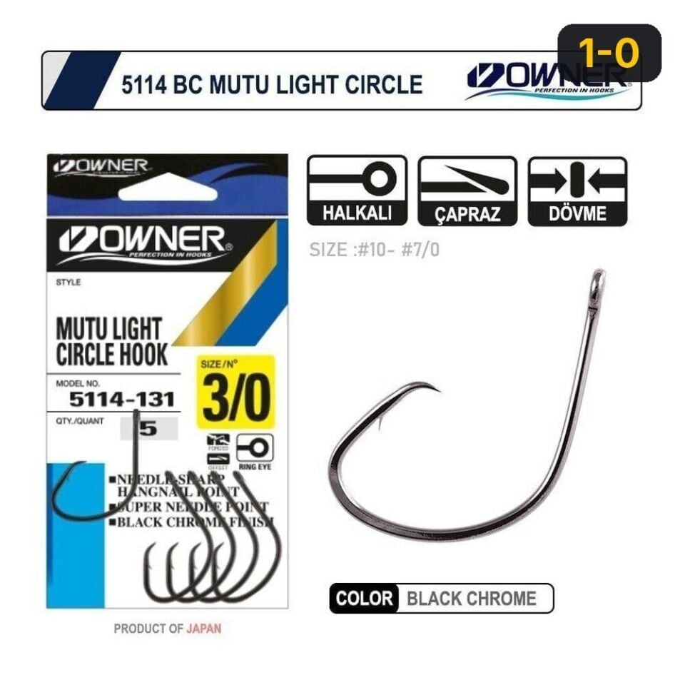 Owner 5114 Mutu Light Black Chrome İğne 1-0