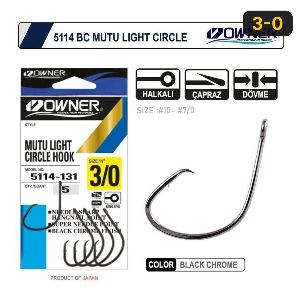 Owner 5114 Mutu Light Black Chrome İğne 3-0
