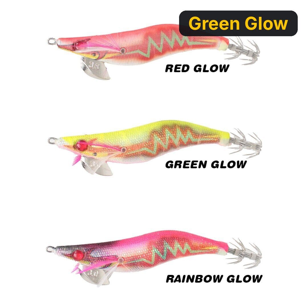 Ryuji Sutte Squid 3.0# 9.5cm 15gr Kalamar Zokası Green Glow