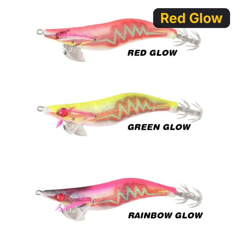 Ryuji Sutte Squid 3.0# 9.5cm 15gr Kalamar Zokası Red Glow