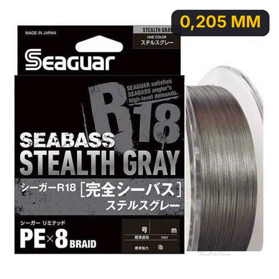Seaguar Stealth Gray PE 8 Örgü Spin İp Misina 150mt Gri 0,205 MM