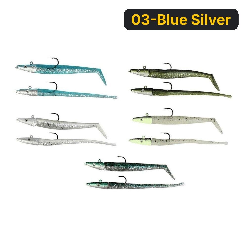 Savage gear Sandeel And Slug 10 cm 10 gr 4+2 Adet 03-Blue Silver