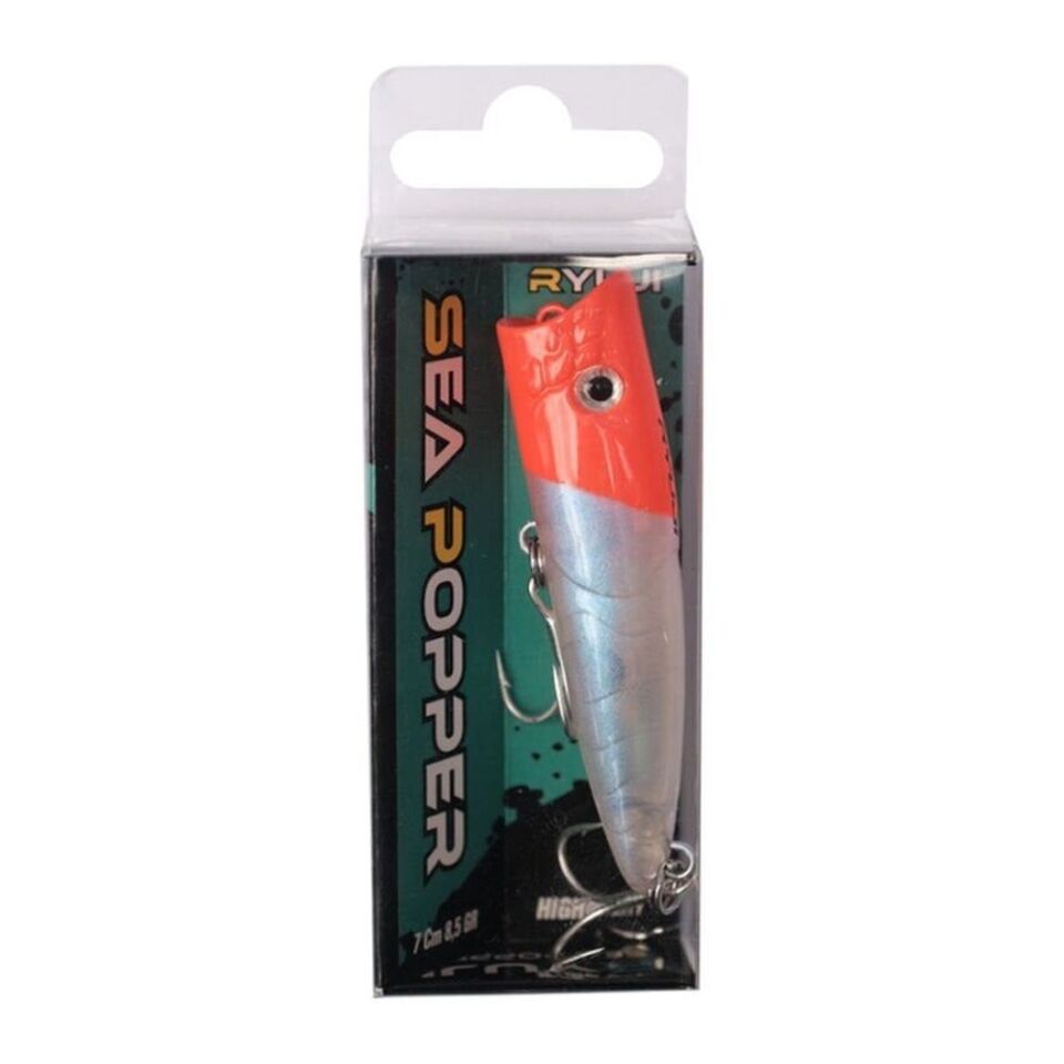 Ryuji Sea Popper 7cm 8.5gr Top Water Maket Yem MOON RED HEAD
