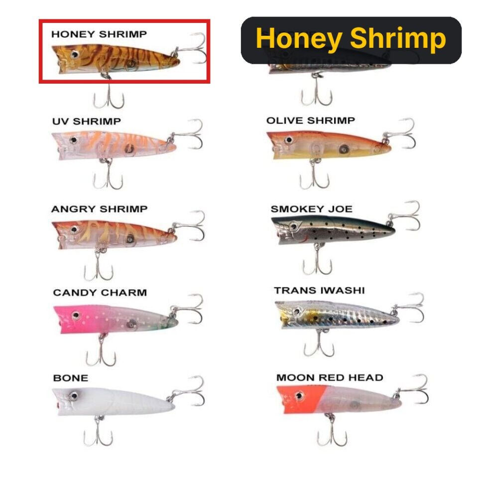 Ryuji Sea Popper 7cm 8.5gr Top Water Maket Yem Honey Shrimp