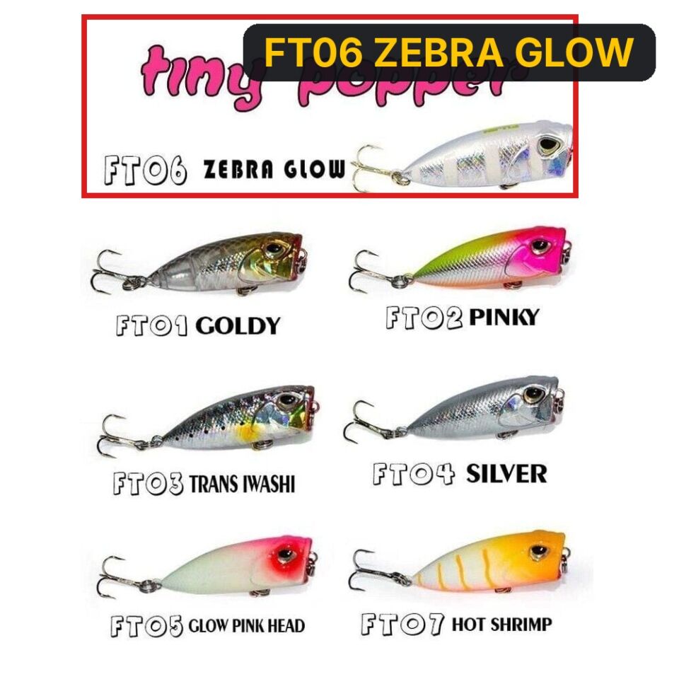 Fujin Tiny Popper Mini LRF Popper FT06 ZEBRA GLOW