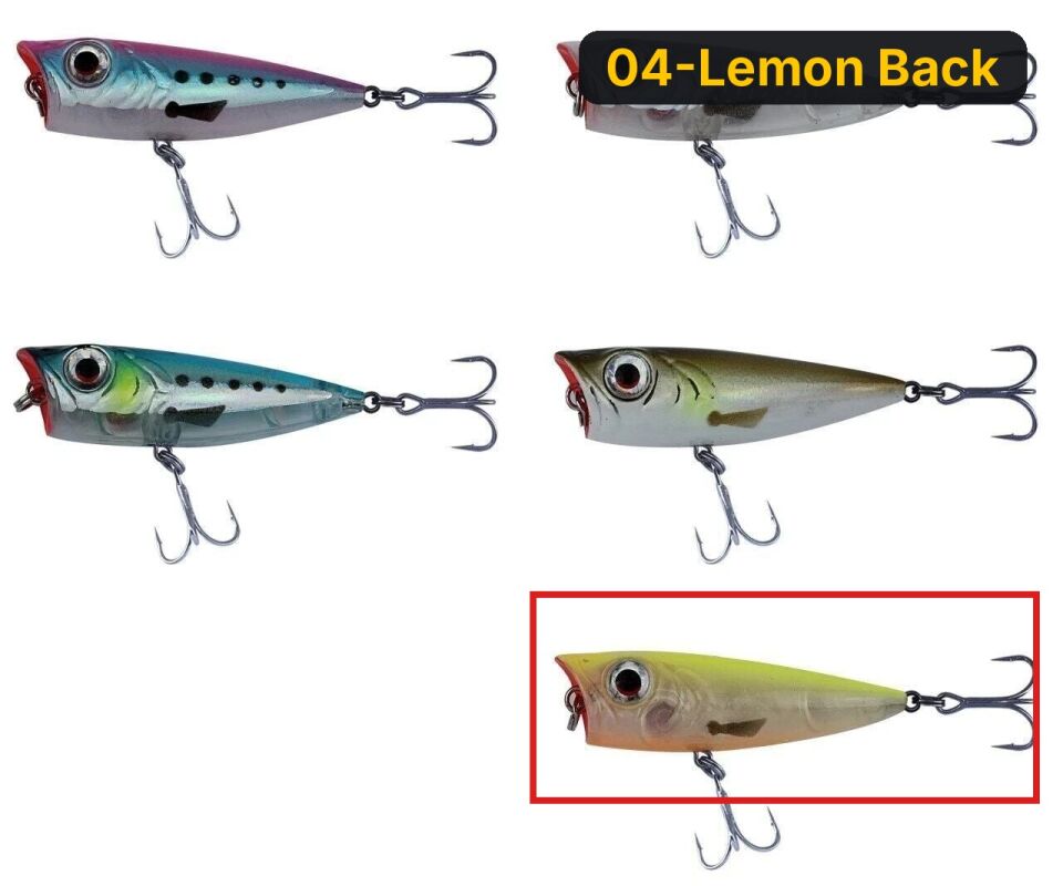 Savage gear 3D Minnow Pop Walker43 4,3cm, 3g Suni Yem 04-Lemon Back