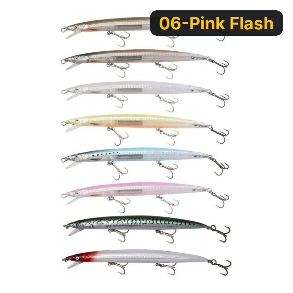 Savage gear Sandeel Jerk Minnow 145 14g Suni Yem 06-Pink Flash