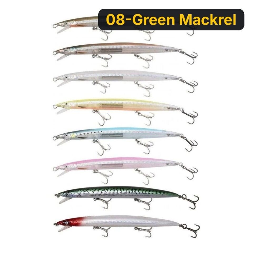 Savage gear Sandeel Jerk Minnow 145 14g Suni Yem 08-Green Mackrel