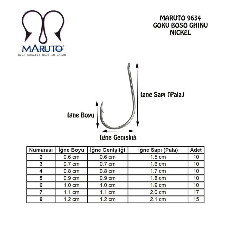Maruto 9634 Nikel İğne 6