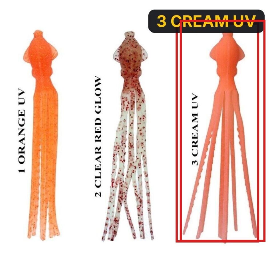 Ryuji Octopus 90 mm (5 Adet) 3 CREAM UV