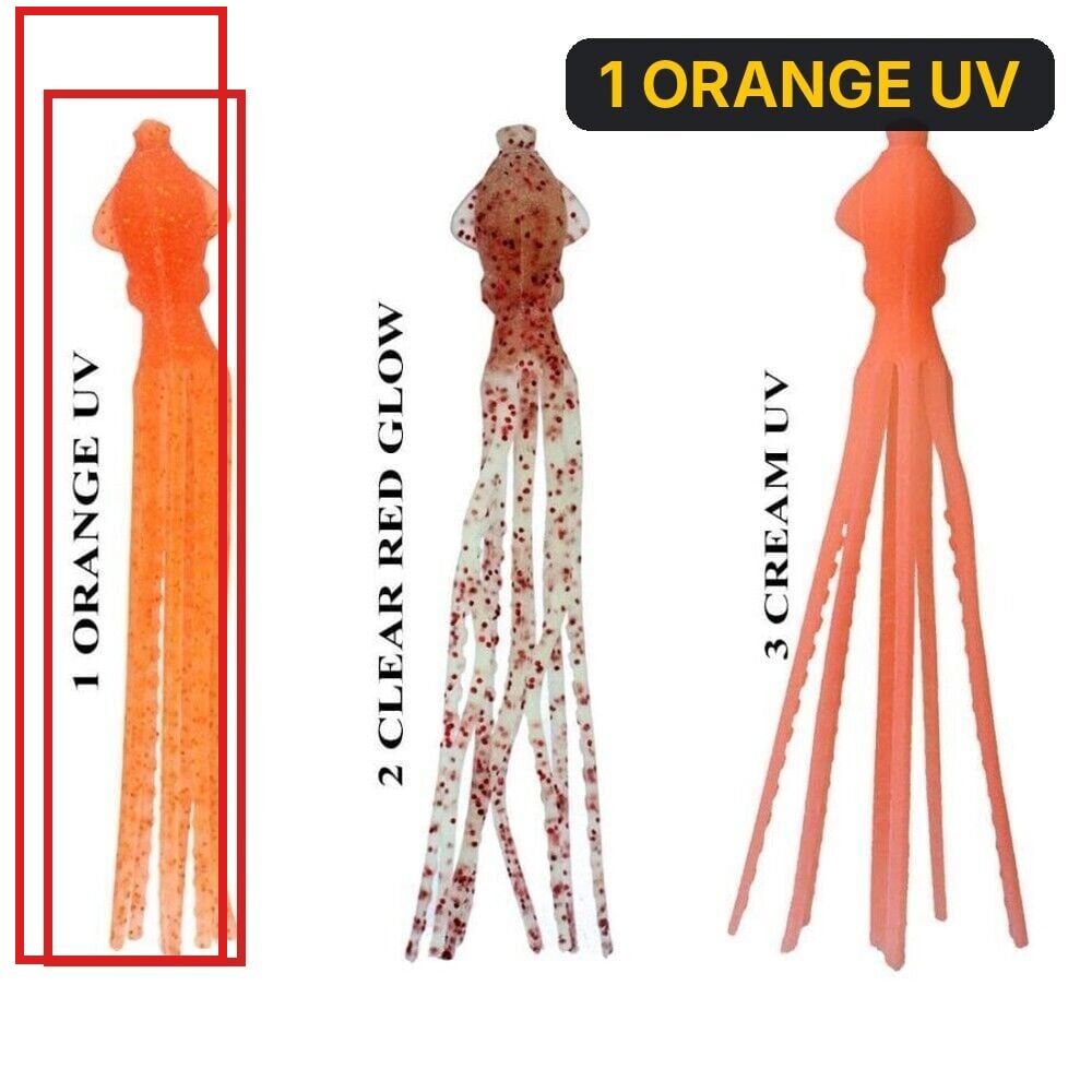 Ryuji Octopus 90 mm (5 Adet) 1 ORANGE UV