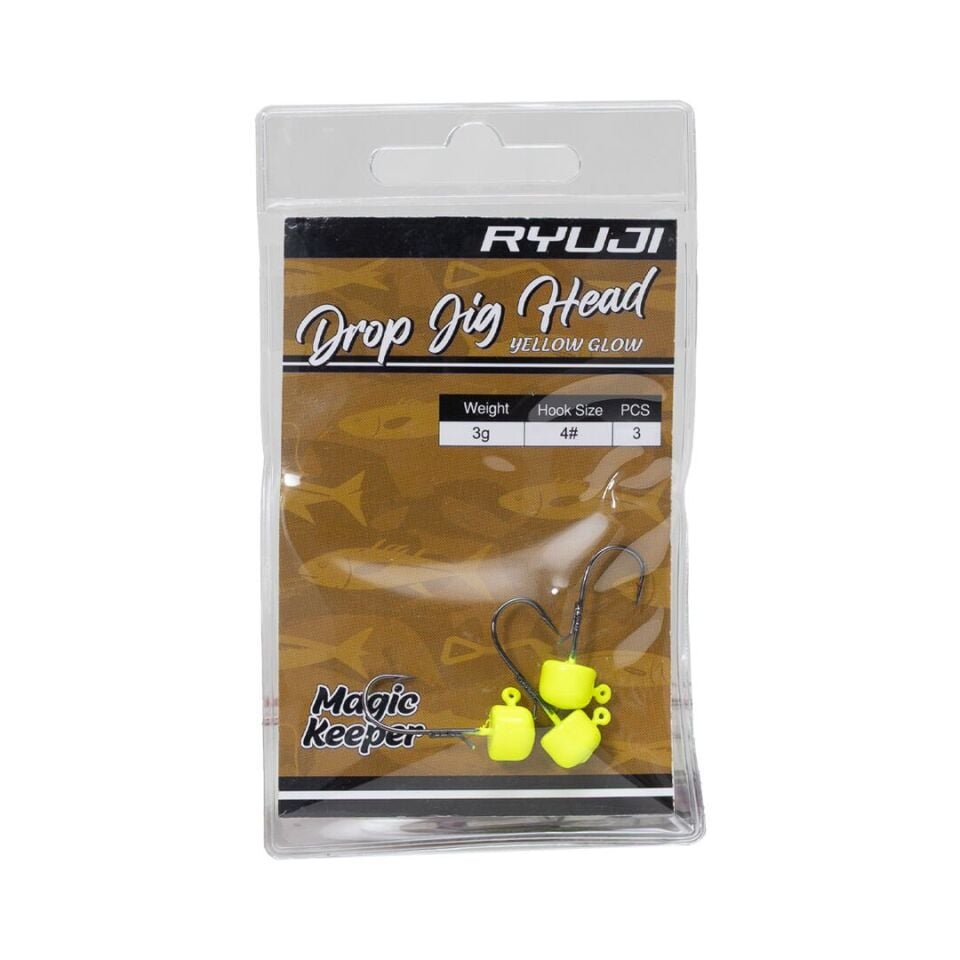 Ryuji Drop Jig Head Yellow Glow ( 3 Adet)