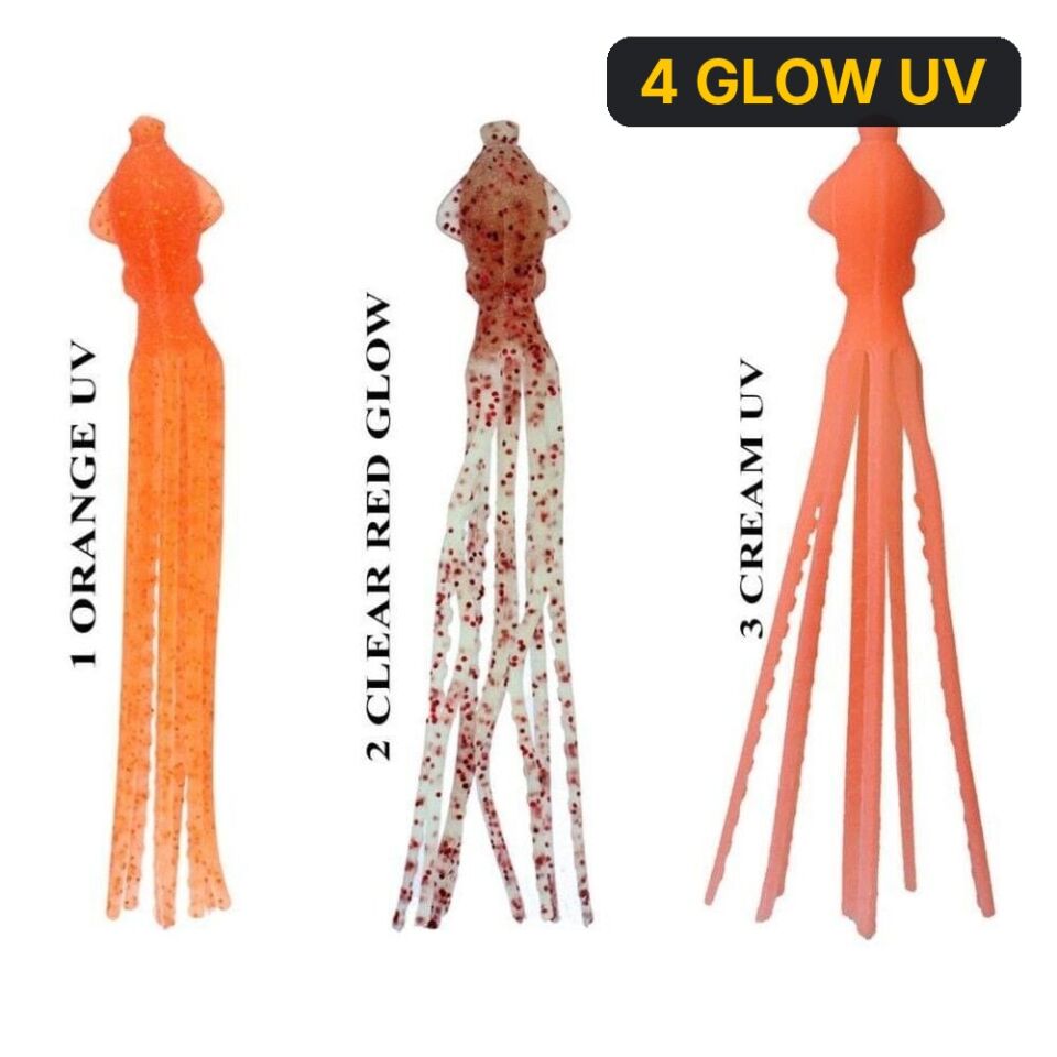 Ryuji Octopus 90 mm (5 Adet) 4 GLOW UV