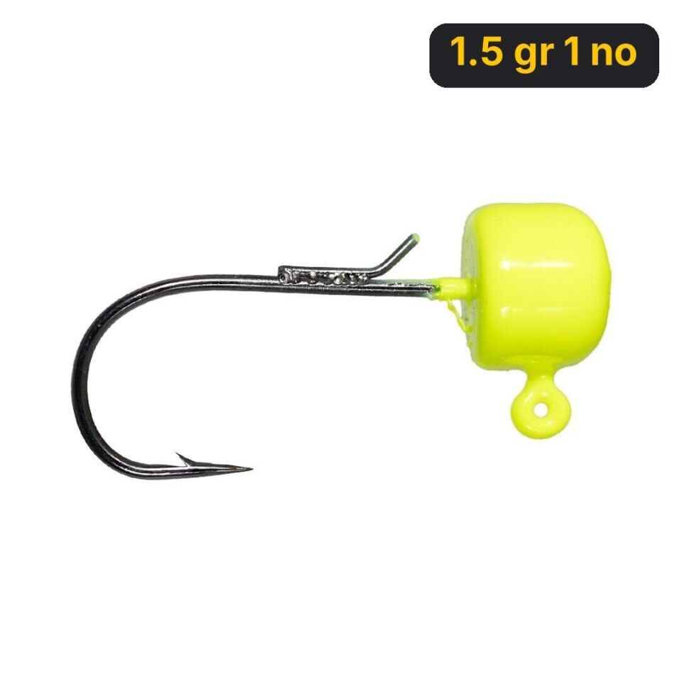 Ryuji Drop Jig Head Yellow Glow ( 3 Adet) 1.5 gr 1 no