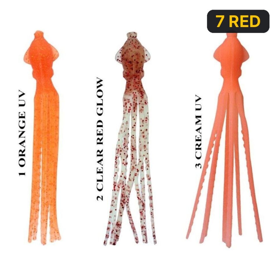 Ryuji Octopus 90 mm (5 Adet) 7 RED