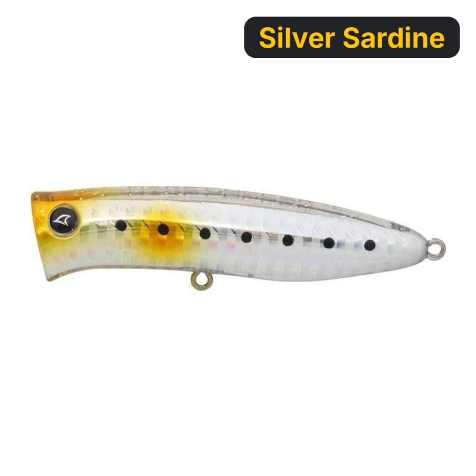 Hanfish Harp Popper 70mm 9gr Su Üstü Maket Yem Silver Sardine