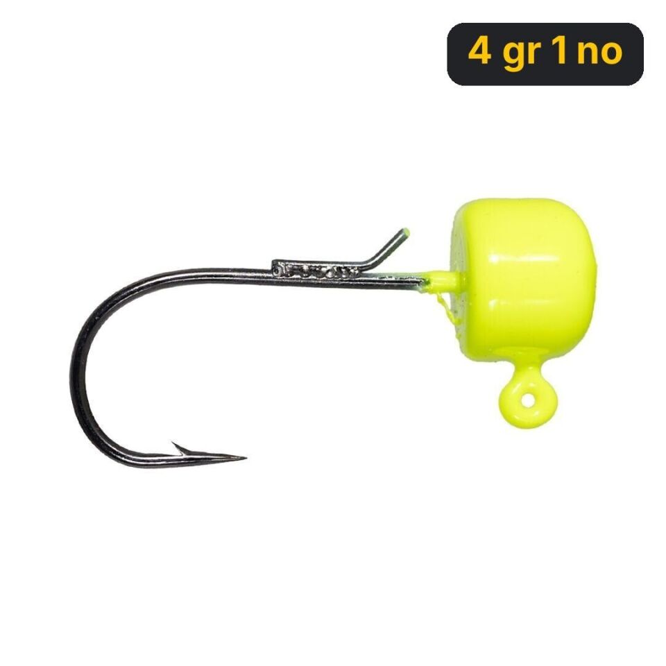 Ryuji Drop Jig Head Yellow Glow ( 3 Adet) 4 gr 1 no