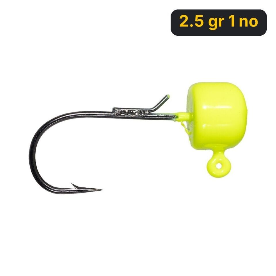 Ryuji Drop Jig Head Yellow Glow ( 3 Adet) 2.5 gr 1 no