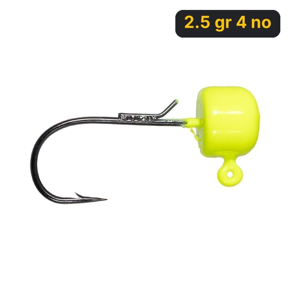 Ryuji Drop Jig Head Yellow Glow ( 3 Adet) 2.5 gr 4 no